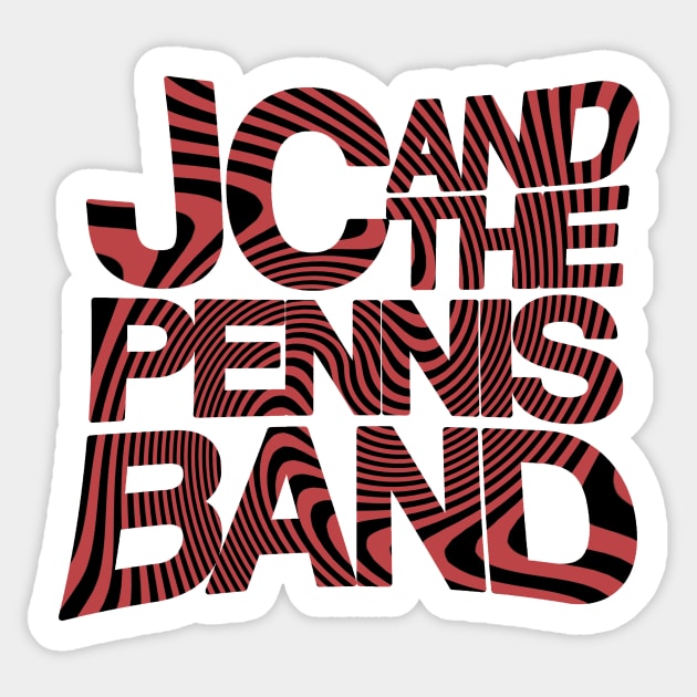 JCPB Spiral Design - Black and Red Sticker by JC and the Pennis Band